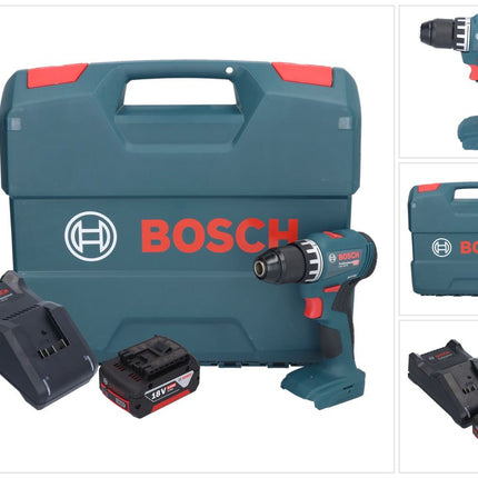 Bosch GSR 18V-45 Taladro atornillador inalámbrico profesional 18 V 45 Nm sin escobillas + 1x batería 5,0 Ah + cargador + maletín L