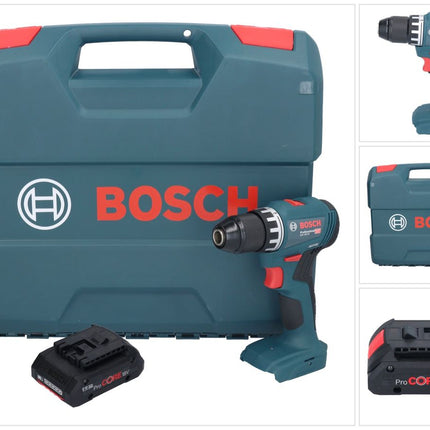Bosch GSR 18V-45 Taladro atornillador inalámbrico profesional 18 V 45 Nm sin escobillas + 1x batería ProCORE 4,0 Ah + L-Case - sin cargador