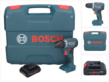 Bosch GSR 18V-45 Professional Perceuse-visseuse sans fil 18 V 45 Nm Brushless + 1x batterie ProCORE 4,0 Ah + L-Case - sans chargeur