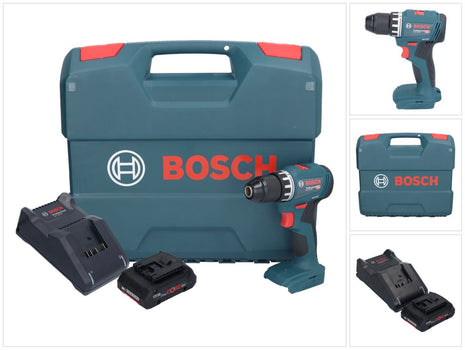 Bosch GSR 18V-45 Professional Perceuse-visseuse sans fil 18 V 45 Nm sans balais + 1 batterie ProCORE 4,0 Ah + chargeur + L-Case