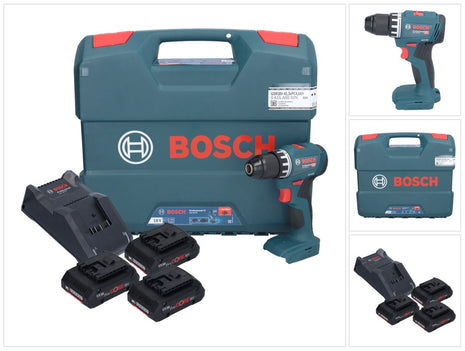 Bosch GSR 18V-45 Professional Perceuse-visseuse sans fil 18 V 45 Nm Brushless ( 0615A5002N ) + 3x batterie ProCORE 4,0 Ah + chargeur + L-Case