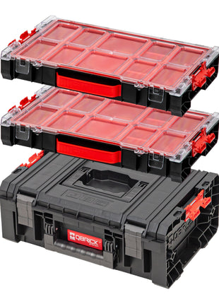 Qbrick System Boîte à outils Set PRO Technician Case 2.0 450 x 332 x 171 mm 12 l IP54 + 2x PRO 100 Organizer 452 x 296 x 79 mm 5 l IP54