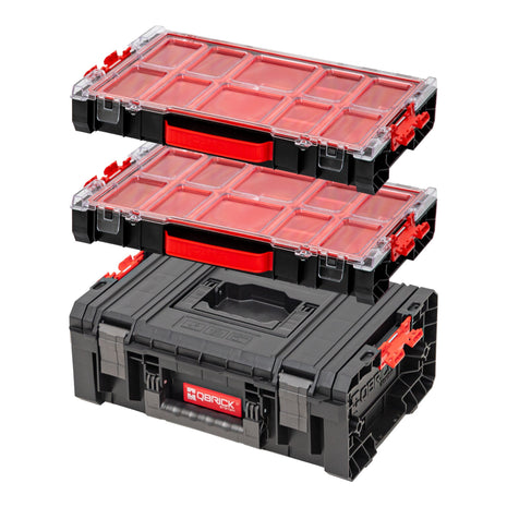 Conjunto de cajas de herramientas Qbrick System PRO Technician Case 2.0 450 x 332 x 171 mm 12 l IP54 + 2x PRO 100 Organizador 452 x 296 x 79 mm 5 l IP54