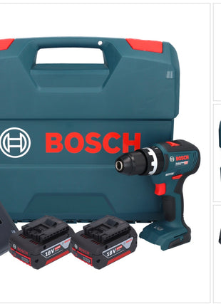 Bosch GSB 18V-55 Professional Akku Schlagbohrschrauber 18 V 55 Nm Brushless ( 0615990L7C ) + 2x Akku 4,0 Ah + Ladegerät + Koffer