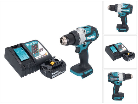 Taladro percutor inalámbrico Makita DHP 489 RF1 18 V 73 Nm sin escobillas + 1x batería 3,0 Ah + cargador