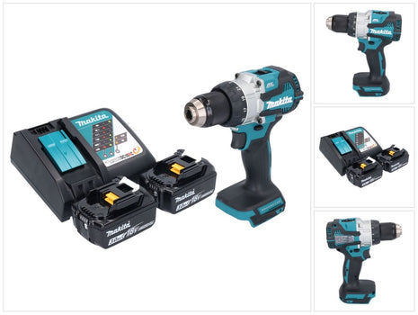 Makita DHP 489 RF cordless impact drill 18 V 73 Nm brushless + 2x rechargeable battery 3.0 Ah + charger