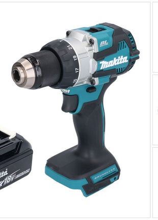 Taladro percutor inalámbrico Makita DHP 489 M1 18 V 73 Nm sin escobillas + 1x batería 4,0 Ah - sin cargador