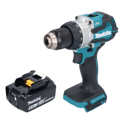 Makita DHP 489 T1 Akku Schlagbohrschrauber 18 V 73 Nm Brushless + 1x Akku 5,0 Ah - ohne Ladegerät