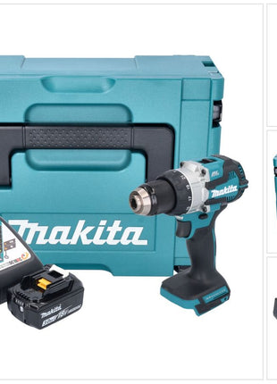 Makita DHP 489 RF1J taladro percutor inalámbrico 18 V 73 Nm sin escobillas + 1x batería 3,0 Ah + cargador + Makpac