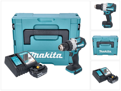 Makita DHP 489 RF1J akumulatorowa wiertarko-wkrętarka udarowa 18 V 73 Nm bezszczotkowa + 1x akumulator 3,0 Ah + ładowarka + Makpac