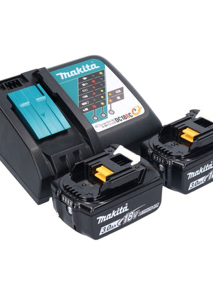 Makita DHP 489 RFJ Perceuse-visseuse à percussion sans fil 18 V 73 Nm Brushless + 2x batterie 3,0 Ah + chargeur + Makpac