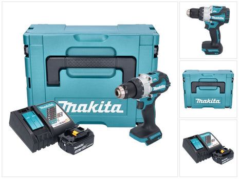 Makita DHP 489 RM1J cordless impact drill 18 V 73 Nm brushless + 1x rechargeable battery 4.0 Ah + charger + Makpac