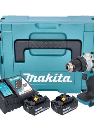 Taladro percutor inalámbrico Makita DHP 489 RTJ 18 V 73 Nm sin escobillas + 2x baterías 5,0 Ah + cargador + Makpac