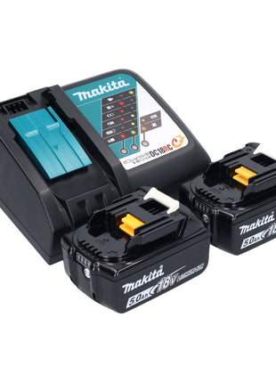 Taladro percutor inalámbrico Makita DHP 489 RTJ 18 V 73 Nm sin escobillas + 2x baterías 5,0 Ah + cargador + Makpac