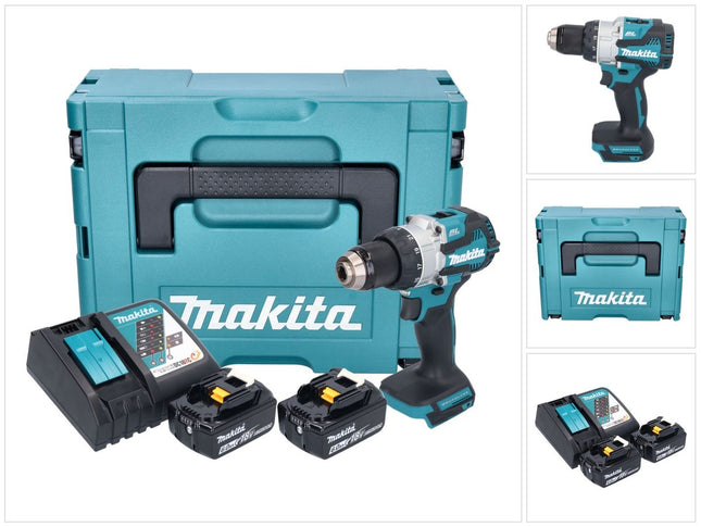Makita DHP 489 RGJ cordless impact drill 18 V 73 Nm brushless + 2x rechargeable battery 6.0 Ah + charger + Makpac