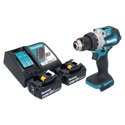 Makita DDF 489 RT cordless drill driver 18 V 73 Nm brushless + 2x rechargeable battery 5.0 Ah + charger