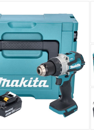 Makita DDF 489 F1J taladro atornillador inalámbrico 18 V 73 Nm sin escobillas + 1x batería 3,0 Ah + Makpac - sin cargador