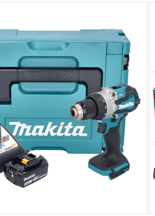 Makita DDF 489 RF1J akumulatorowa wiertarko-wkrętarka 18 V 73 Nm bezszczotkowa + 1x akumulator 3,0 Ah + ładowarka + Makpac