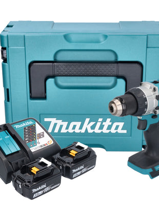 Makita DDF 489 RFJ taladro atornillador inalámbrico 18 V 73 Nm sin escobillas + 2 baterías 3,0 Ah + cargador + Makpac