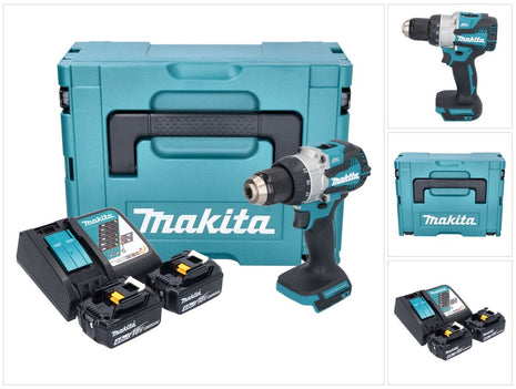 Makita DDF 489 RMJ perceuse/visseuse sans fil 18 V 73 Nm Brushless + 2x batterie 4,0 Ah + chargeur + Makpac