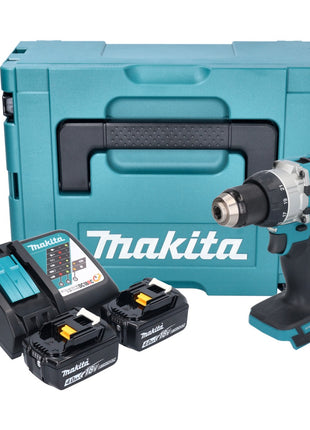 Makita DDF 489 RMJ taladro atornillador inalámbrico 18 V 73 Nm sin escobillas + 2 baterías 4,0 Ah + cargador + Makpac