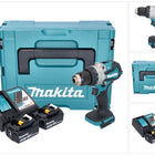 Taladro atornillador a batería Makita DDF 489 RTJ 18 V 73 Nm sin escobillas + 2x batería recargable 5,0 Ah + cargador + Makpac