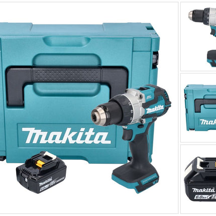 Makita DDF 489 G1J cordless drill driver 18 V 73 Nm brushless + 1x rechargeable battery 6.0 Ah + Makpac - without charger