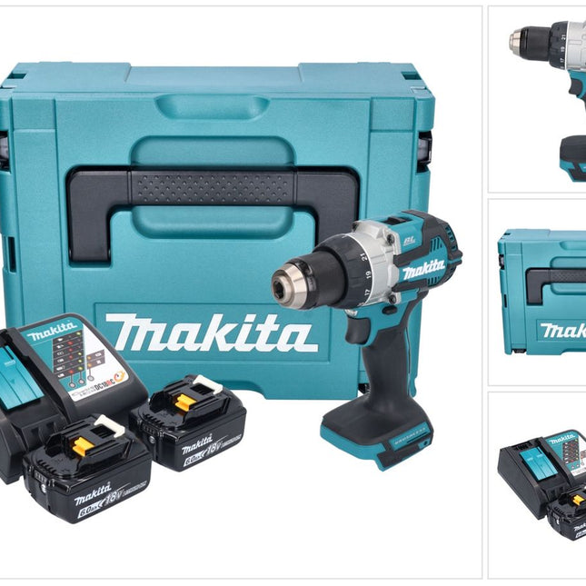 Makita DDF 489 RGJ akumulatorowa wiertarko-wkrętarka 18 V 73 Nm bezszczotkowa + 2x akumulator 6,0 Ah + ładowarka + Makpac