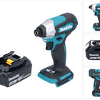 Makita DTD 157 M1 Clé à choc sans fil 18 V 140 Nm 1/4'' Brushless + 1x batterie 4,0 Ah - sans chargeur