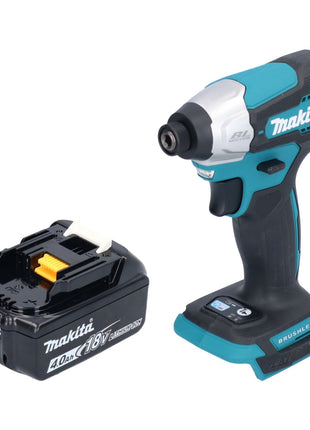 Makita DTD 157 M1 Llave de impacto inalámbrica 18 V 140 Nm 1/4" sin escobillas + 1x batería 4,0 Ah - sin cargador