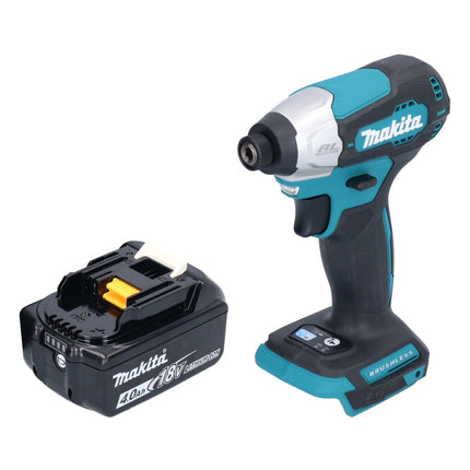 Makita DTD 157 M1 cordless impact wrench 18 V 140 Nm 1/4" brushless + 1x rechargeable battery 4.0 Ah - without charger