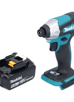 Makita DTD 157 T1 akumulatorowy klucz udarowy 18 V 140 Nm 1/4" bezszczotkowy + 1x akumulator 5,0 Ah - bez ładowarki