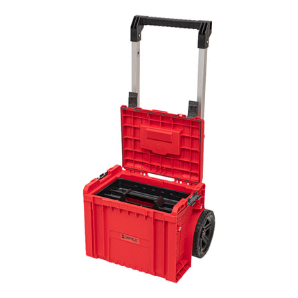 Qbrick System PRO Cart 2.0 Plus RED ULTRA HD empilable 490 x 415 x 660 mm 29 l IP54 poignée télescopique double amovible
