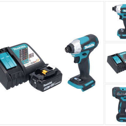 Makita DTD 157 RT1 Akku Schlagschrauber 18 V 140 Nm 1/4" Brushless + 1x Akku 5,0 Ah + Ladegerät