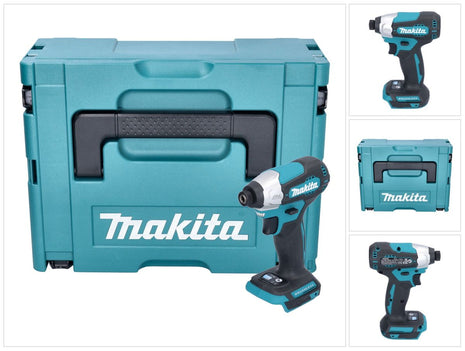 Makita DTD 157 ZJ 18 V 140 Nm 1/4'' Avvitatore a impulsi senza spazzole + Makpac - senza batteria, senza caricabatteria