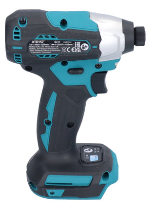 Makita DTD 157 ZJ Akku Schlagschrauber 18 V 140 Nm 1/4" Brushless + Makpac - ohne Akku, ohne Ladegerät