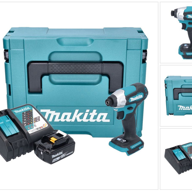 Makita DTD 157 RT1J cordless impact wrench 18 V 140 Nm 1/4" brushless + 1x rechargeable battery 5.0 Ah + charger + Makpac