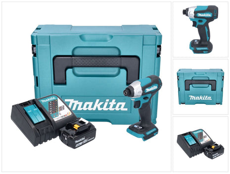 Avvitatore a impulsi a batteria Makita DTD 157 RT1J 18 V 140 Nm 1/4" brushless + 1x batteria ricaricabile 5,0 Ah + caricabatterie + Makpac