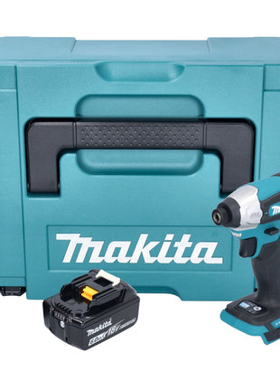 Makita DTD 157 G1J akumulatorowy klucz udarowy 18 V 140 Nm 1/4" bezszczotkowy + 1x akumulator 6,0 Ah + Makpac - bez ładowarki