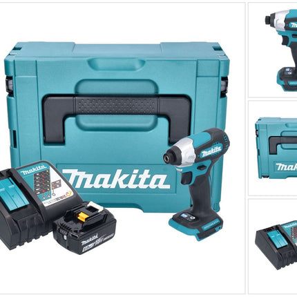 Makita DTD 157 RG1J Clé à choc sans fil 18 V 140 Nm 1/4'' Brushless + 1x batterie 6,0 Ah + chargeur + Makpac