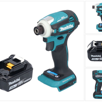 Avvitatore a impulsi a batteria Makita DTD 172 F1 18 V 180 Nm 1/4" brushless + 1x batteria ricaricabile 3,0 Ah - senza caricabatterie