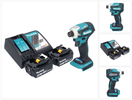 Avvitatore a impulsi a batteria Makita DTD 172 RM 18 V 180 Nm 1/4" brushless + 2x batteria ricaricabile 4,0 Ah + caricabatterie