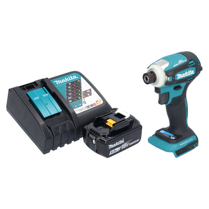 Makita DTD 172 RT1 akumulatorowy klucz udarowy 18 V 180 Nm 1/4" bezszczotkowy + 1x akumulator 5,0 Ah + ładowarka
