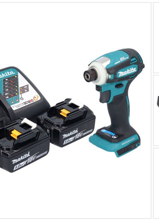 Makita DTD 172 RT Clé à choc sans fil 18 V 180 Nm 1/4'' Brushless + 2x batterie 5,0 Ah + chargeur