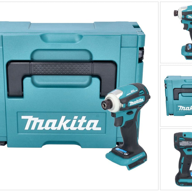 Avvitatore a impulsi a batteria Makita DTD 172 ZJ 18 V 180 Nm 1/4" brushless + Makpac - senza batteria, senza caricabatterie