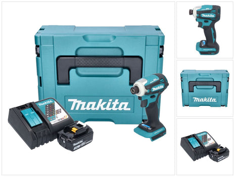 Makita DTD 172 RF1J cordless impact wrench 18 V 180 Nm 1/4" brushless + 1x rechargeable battery 3.0 Ah + charger + Makpac