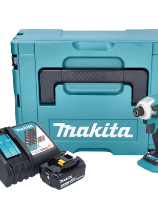 Makita DTD 172 RF1J Clé à choc sans fil 18 V 180 Nm 1/4'' Brushless + 1x batterie 3,0 Ah + chargeur + Makpac