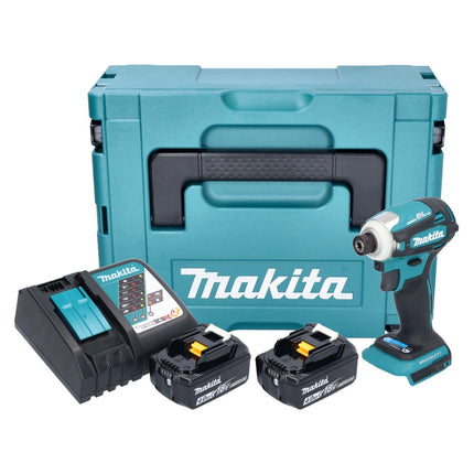 Avvitatore a impulsi a batteria Makita DTD 172 RMJ 18 V 180 Nm 1/4" brushless + 2x batteria ricaricabile 4,0 Ah + caricabatterie + Makpac