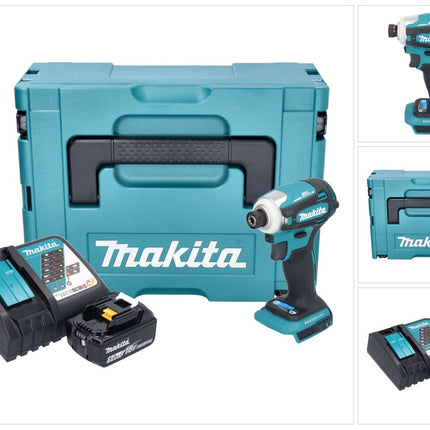 Avvitatore a impulsi a batteria Makita DTD 172 RT1J 18 V 180 Nm 1/4" brushless + 1x batteria ricaricabile 5,0 Ah + caricabatterie + Makpac