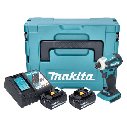 Avvitatore a impulsi a batteria Makita DTD 172 RTJ 18 V 180 Nm 1/4" brushless + 2x batteria ricaricabile 5,0 Ah + caricabatterie + Makpac